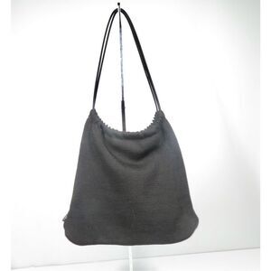 The Sak Elliott Lucca Large Black Crochet Shoulder Evening Bag Purse Vintage